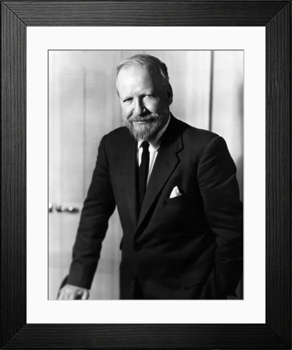 Framed Print : British Author Willian Golding. ca 1960s. Courtesy: CSU Archives / Everett Collection