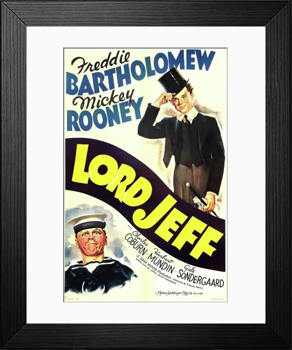 Framed Print : LORD JEFF, US poster art, from left: Mickey Rooney, Freddie Bartholomew, 1938 Framed Print : LORD JEFF, US poster art, from left: Mickey Rooney, Freddie Bartholomew, 1938