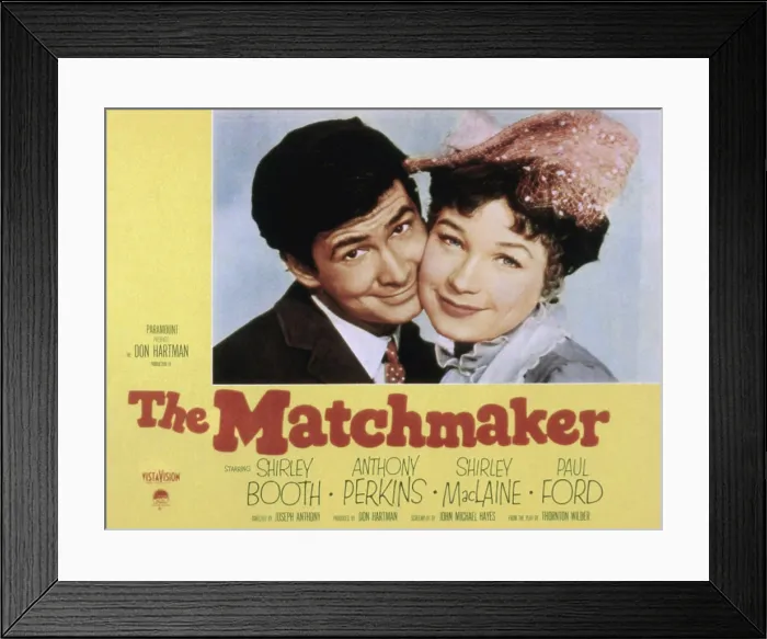 Framed Print : THE MATCHMAKER, Anthony Perkins, Shirley MacLaine, 1958