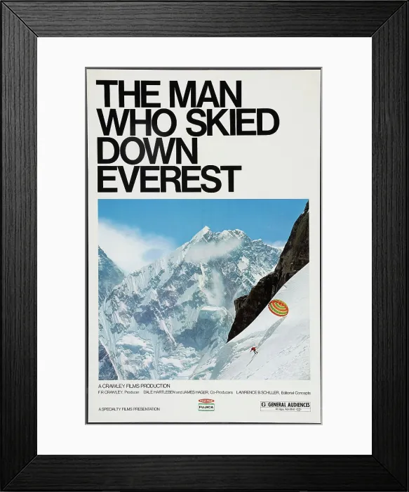 Framed Print : THE MAN WHO SKIED DOWN EVEREST, Yuichiro Miura, 1975