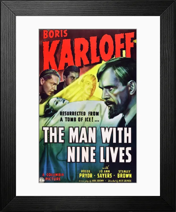 Framed Print : THE MAN WITH NINE LIVES, Boris Karloff, 1940 Framed Print : THE MAN WITH NINE LIVES, Boris Karloff, 1940