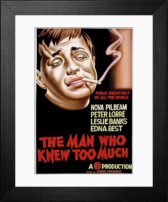 Framed Print : THE MAN WHO KNEW TOO MUCH, Peter Lorre, 1934