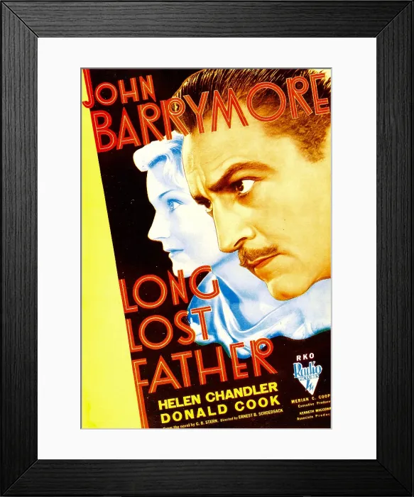Framed Print : LONG LOST FATHER, from left: Helen Chandler, John Barrymore, 1934