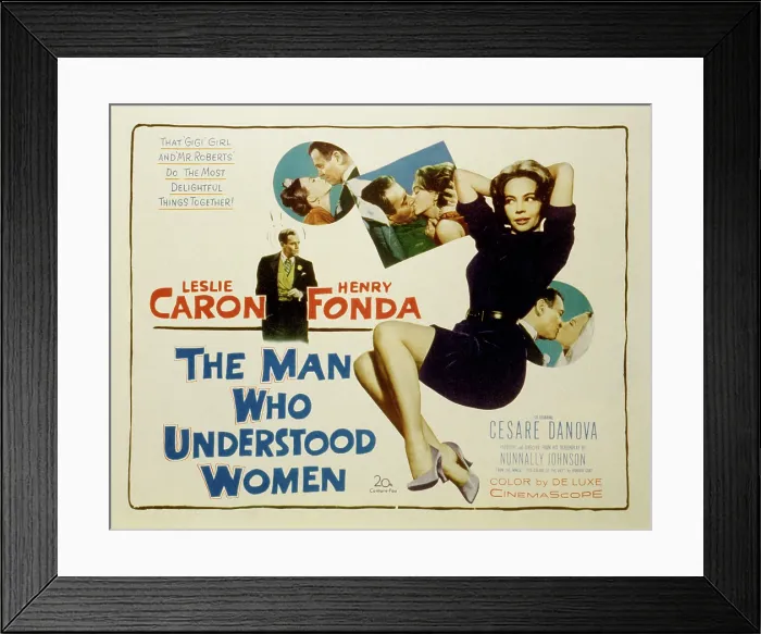 Framed Print : THE MAN WHO UNDERSTOOD WOMEN, Henry Fonda, Leslie Caron, 1959, TM and Copyright 20th Century-Fox Film Corp. All Rights Reserved Framed Print : THE MAN WHO UNDERSTOOD WOMEN, Henry Fonda, Leslie Caron, 1959, TM and Copyright 20th Century-Fox Film Corp. All Rights Reserved