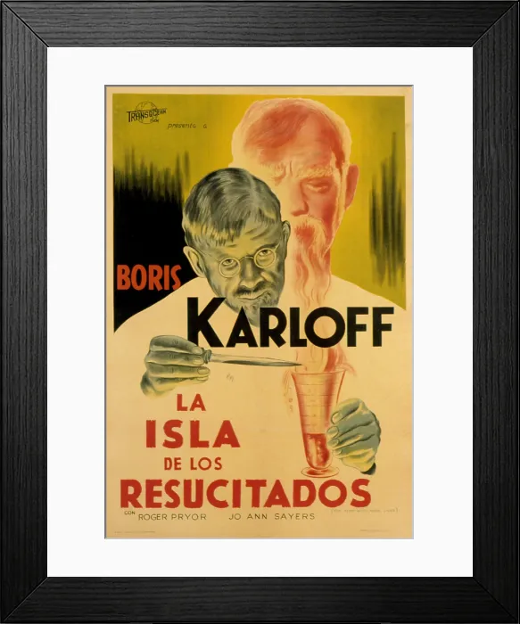 Framed Print : THE MAN WITH NINE LIVES, Boris Karloff, spanish one sheet poster, 1940 Framed Print : THE MAN WITH NINE LIVES, Boris Karloff, spanish one sheet poster, 1940