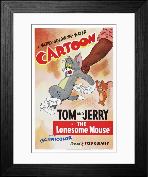 Framed Print : THE LONESOME MOUSE, US poster art, from left: Tom and Jerry, 1943