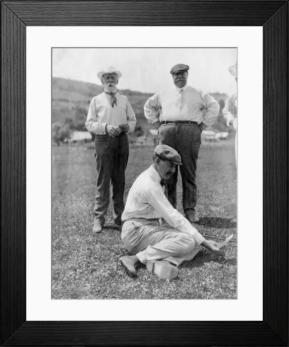Framed Print : President William Howard Taft (right), his brother Charles Taft (top left), Circa 1912. Courtesy: CSU Archives / Everett Collection