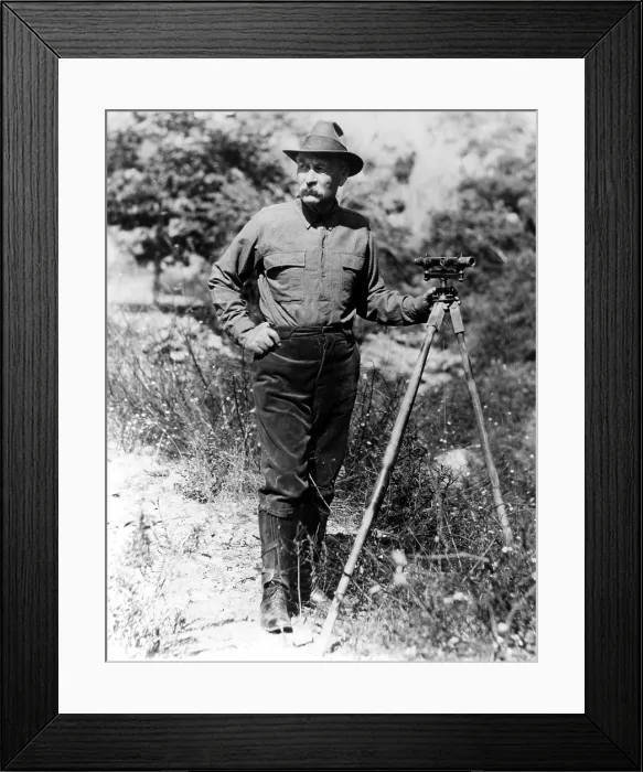 Framed Print : William Mulholland, (1855-1935) Hydraulic engineer created the water system for Los Angeles. Courtesy: CSU Archives  /  Everett Collection