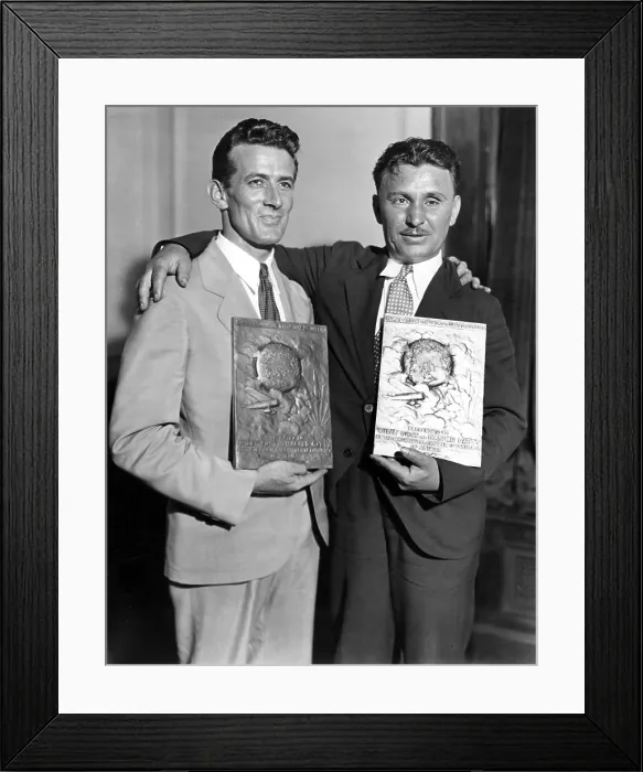 Framed Print : Harold Gatty & Wiley Post honored by Aviation industry for round the world flight, 7 / 7 / 31. Courtesy: CSU Archives / Everett Collection Framed Print : Harold Gatty & Wiley Post honored by Aviation industry for round the world flight, 7 / 7 / 31. Courtesy: CSU Archives / Everett Collection
