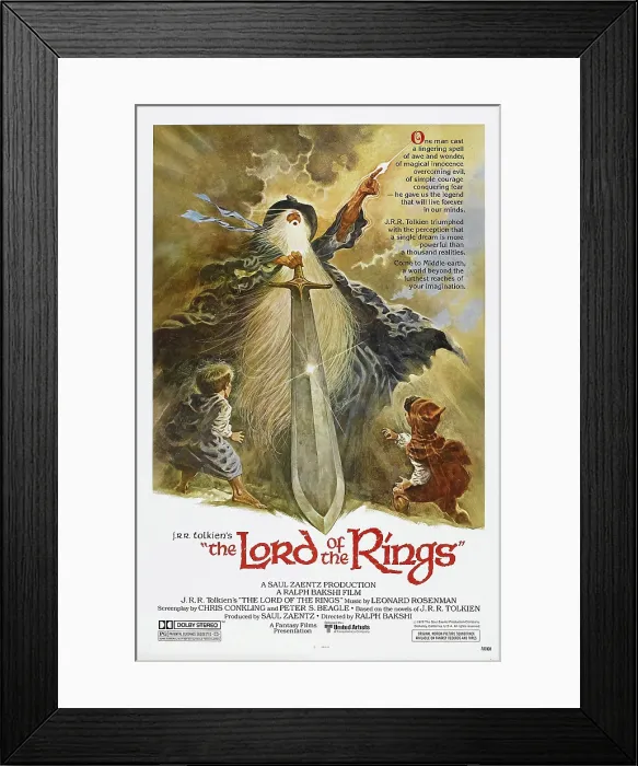 Framed Print : THE LORD OF THE RINGS, US poster art, 1978. United Artists / courtesy Everett Collection