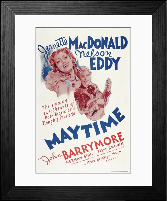 Framed Print : MAYTIME, US poster art, from left: Jeanette MacDonald, Nelson Eddy, 1937 Framed Print : MAYTIME, US poster art, from left: Jeanette MacDonald, Nelson Eddy, 1937