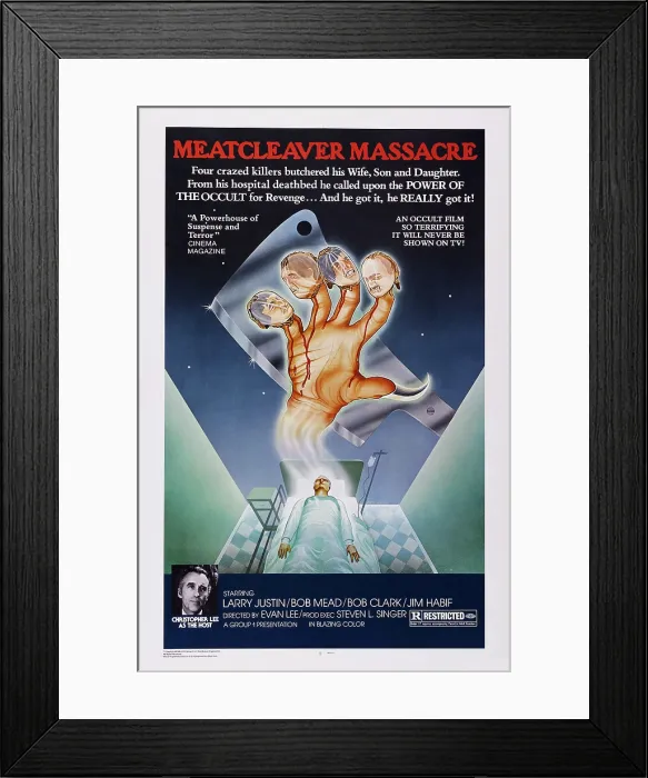 Framed Print : MEATCLEAVER MASSACRE, US poster art, 1977