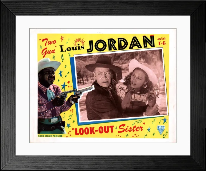 Framed Print : LOOK-OUT SISTER, from left, Louis Jordan, Monte Hawley, Suzette Harbin, 1947