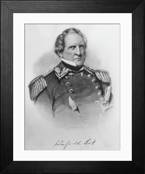 Framed Print : U.S. Army general Winfield Scott, (1786-1866), c. 1860's.. Courtesy: CSU Archives  /  Everett Collection