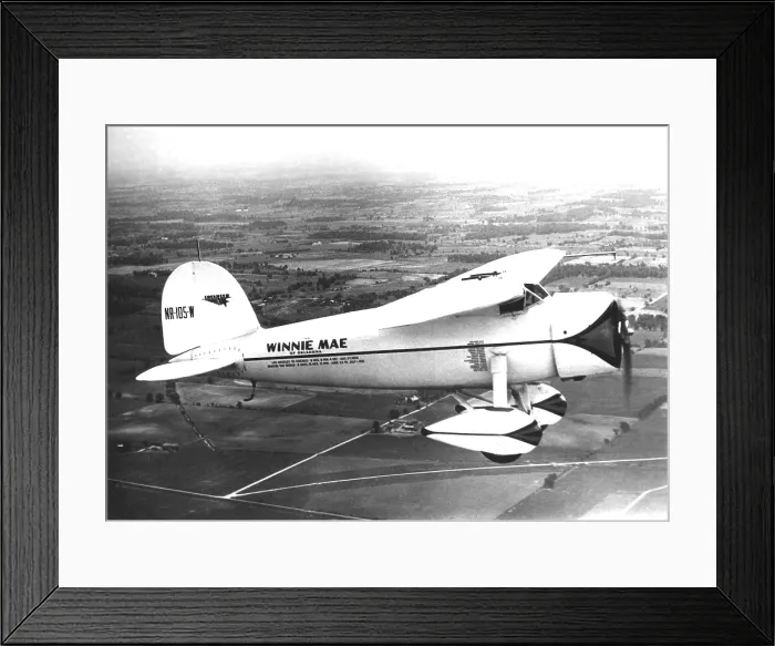Framed Print : Wiley Post's plane WINNIE MAE overhauled for his solo round the world flight set for July, 1933. Courtesy: CSU Archives  /  Everett Collection