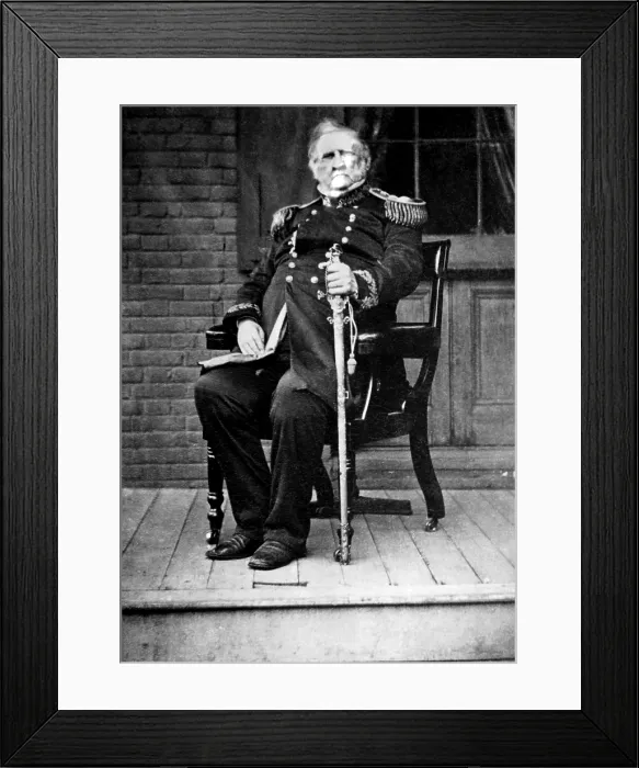 Framed Print : Lt. General Winfield Scott, photographed by Mathew Brady, ca.1860's Courtesy: CSU Archives / Everett Collection