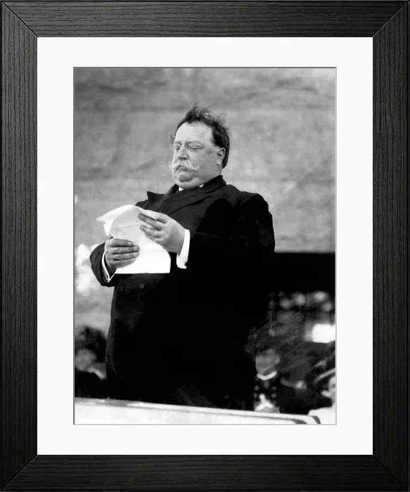 Framed Print : William Taft, (1857-1930), U.S. President 1909-1913, delivering a speech, 1910.. Courtesy: CSU Archives  /  Everett Collection
