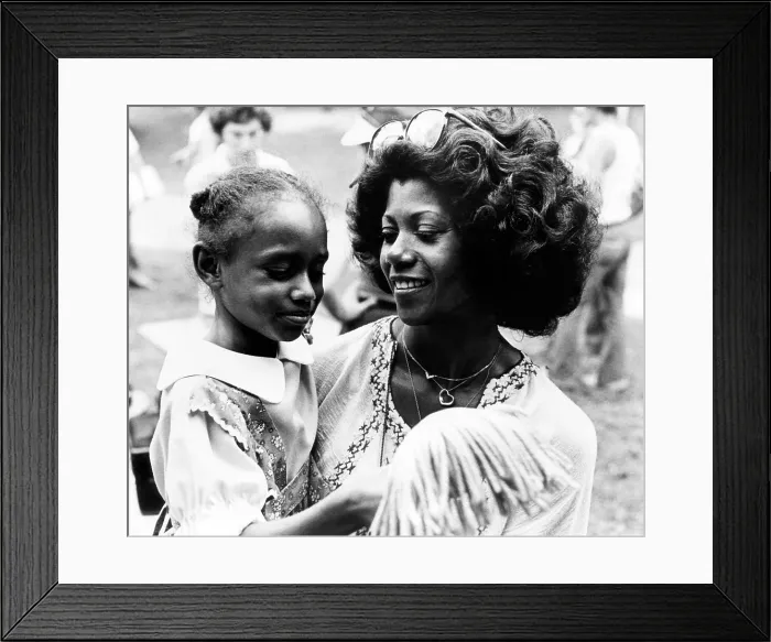 Framed Print : WILMA, Piper Carter, Wilma Rudolph, on set, 1977. Courtesy: CSU Archives / Everett Collection
