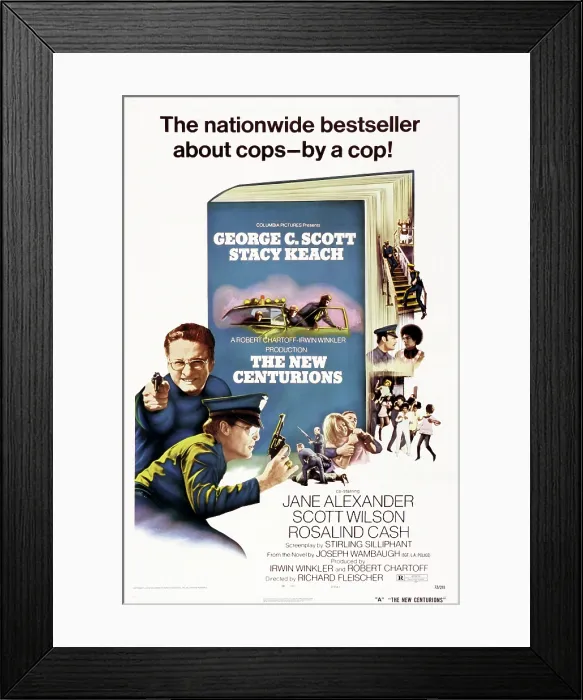 Framed Print : THE NEW CENTURIONS, US poster, far left: George C. Scott, Stacy Keach, 1972