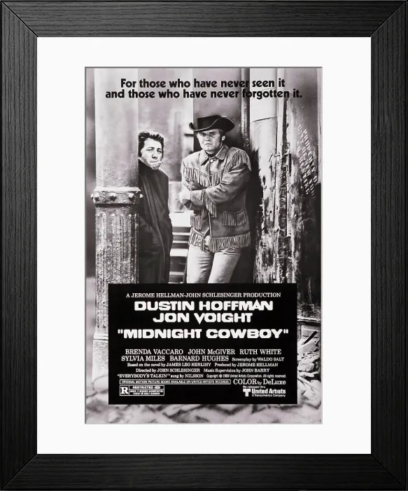 Framed Print : MIDNIGHT COWBOY, US poster art, from left: Dustin Hoffman, Jon Voight, 1969 Framed Print : MIDNIGHT COWBOY, US poster art, from left: Dustin Hoffman, Jon Voight, 1969