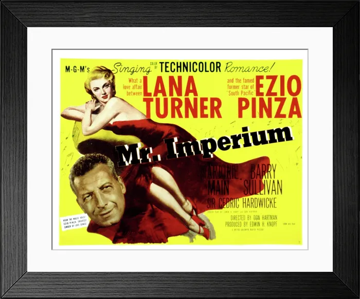 Framed Print : MR. IMPERIUM, Ezio Pinza, Lana Turner, 1951 Framed Print : MR. IMPERIUM, Ezio Pinza, Lana Turner, 1951