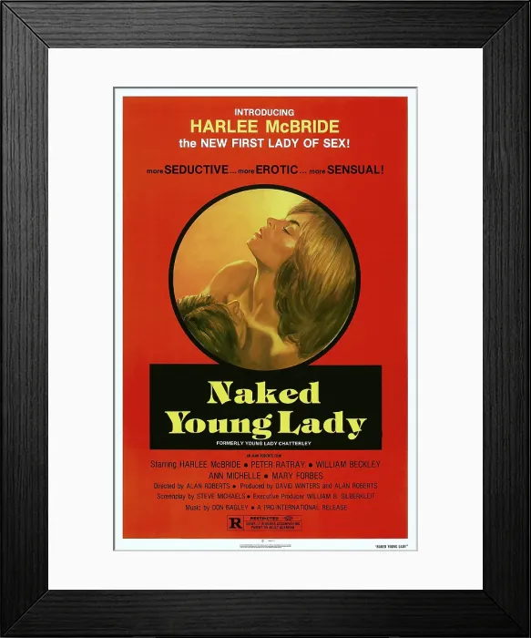 Framed Print : NAKED YOUNG LADY, (aka YOUNG LADY CHATTERLEY), US poster, Harlee McBride, 1977 Framed Print : NAKED YOUNG LADY, (aka YOUNG LADY CHATTERLEY), US poster, Harlee McBride, 1977