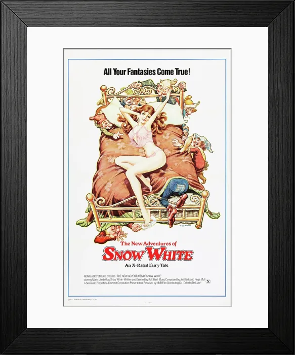 Framed Print : THE NEW ADVENTURES OF SNOW WHITE, US poster, (aka GRIMM'S FAIRY TALES FOR ADULTS, aka GRIMMS MARCHEN VON LUSTERNEN PARCHEN), US poster, Marie Liljedahl, 1969 Framed Print : THE NEW ADVENTURES OF SNOW WHITE, US poster, (aka GRIMM'S FAIRY TALES FOR ADULTS, aka GRIMMS MARCHEN VON LUSTERNEN PARCHEN), US poster, Marie Liljedahl, 1969