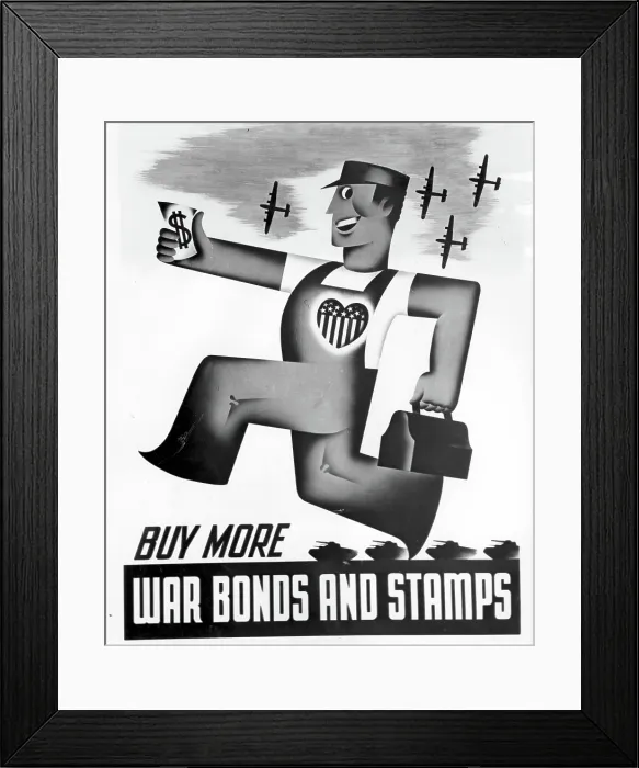 Framed Print : WORLD WAR II, war bond poster, New York News Bureau, 1942. Courtesy: CSU Archives / Everett Collection Framed Print : WORLD WAR II, war bond poster, New York News Bureau, 1942. Courtesy: CSU Archives / Everett Collection