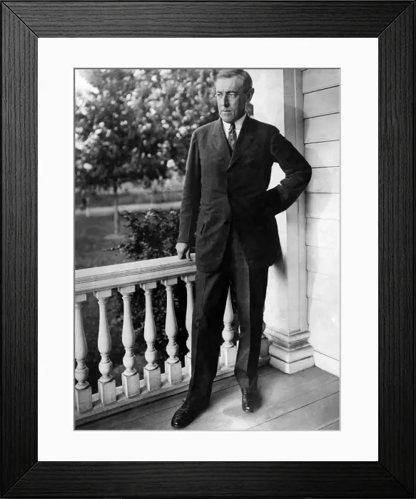 Framed Print : President elect Woodrow Wilson (1856-1925), at his summer home, Sea Girt New Jersey, July 1, 1912. Courtesy: CSU Archives / Everett Collection