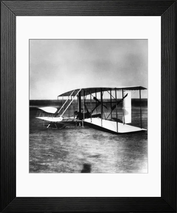 Framed Print : The Wright Brothers first attempt at powered flight. Wilbur Wright sits at the controls, Kill Devil Hills, North Carolina, December 14, 1903 Framed Print : The Wright Brothers first attempt at powered flight. Wilbur Wright sits at the controls, Kill Devil Hills, North Carolina, December 14, 1903
