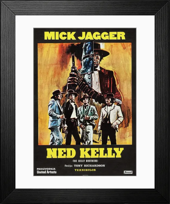 Framed Print : NED KELLY, Czech poster art, Mick Jagger, ( top center and bottom second left), 1970 Framed Print : NED KELLY, Czech poster art, Mick Jagger, ( top center and bottom second left), 1970