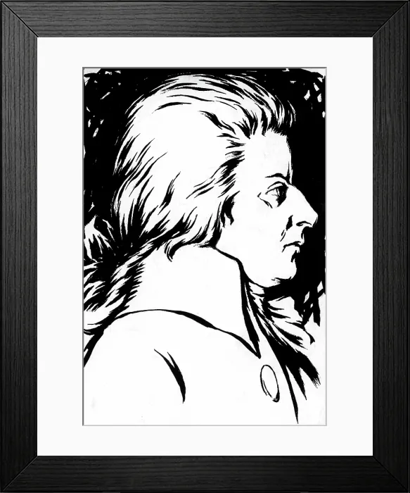 Framed Print : Wolfgang Amadeus Mozart, painted around 1786. Courtesy: CSU Archives  /  Everett Collection
