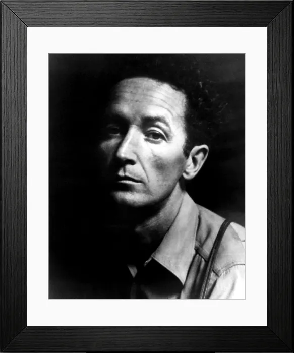 Framed Print : Folk singer Woody Guthrie, ca.1950s. Courtesy CSU Archives / Everett Collection