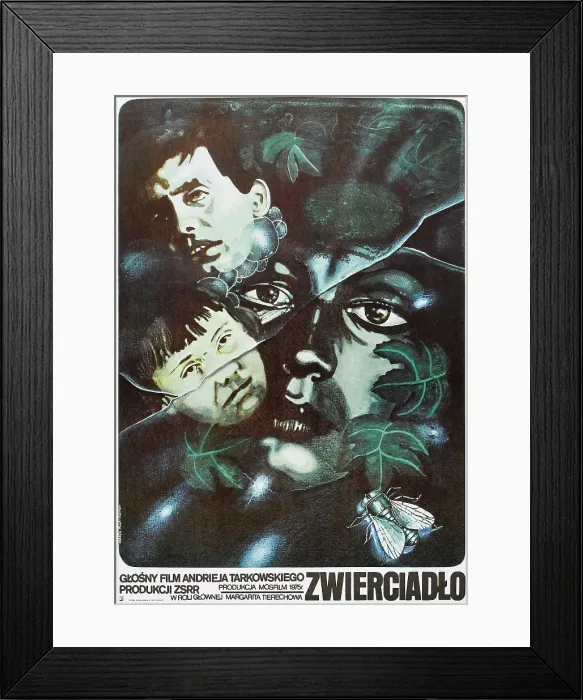 Framed Print : THE MIRROR, Polish poster, (aka ZERKALO, aka ZWIERCIADLO), 1975