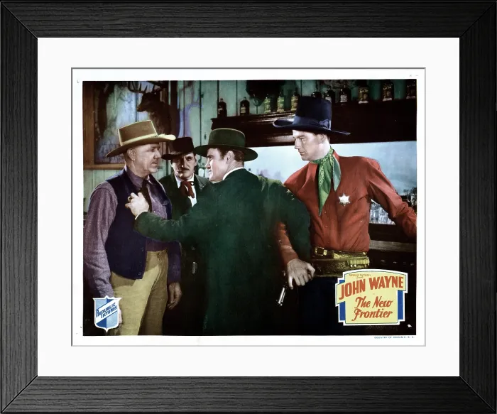 Framed Print : THE NEW FRONTIER, John Wayne, (right), 1935 Framed Print : THE NEW FRONTIER, John Wayne, (right), 1935
