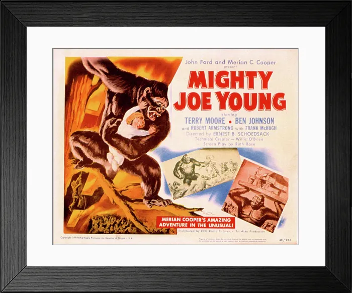 Framed Print : MIGHTY JOE YOUNG, Terry Moore, 1949