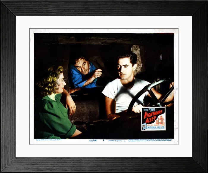 Framed Print : NIGHTMARE ALLEY, Joan Blondell, Tyrone Power, 1947, TM & Copyright (c) 20th Century Fox Film Corp. All rights reserved