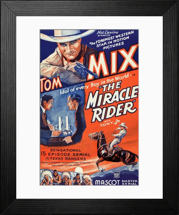 Framed Print : THE MIRACLE RIDER, Tom Mix, 1935