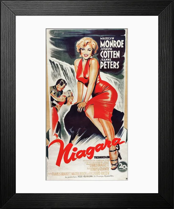 Framed Print : NIAGARA, US poster, from left: Joseph Cotten, Marilyn Monroe (twice), 1953, TM & Copyright 20th Century Fox Film Corp. / courtesy Everett Collection Framed Print : NIAGARA, US poster, from left: Joseph Cotten, Marilyn Monroe (twice), 1953, TM & Copyright 20th Century Fox Film Corp. / courtesy Everett Collection