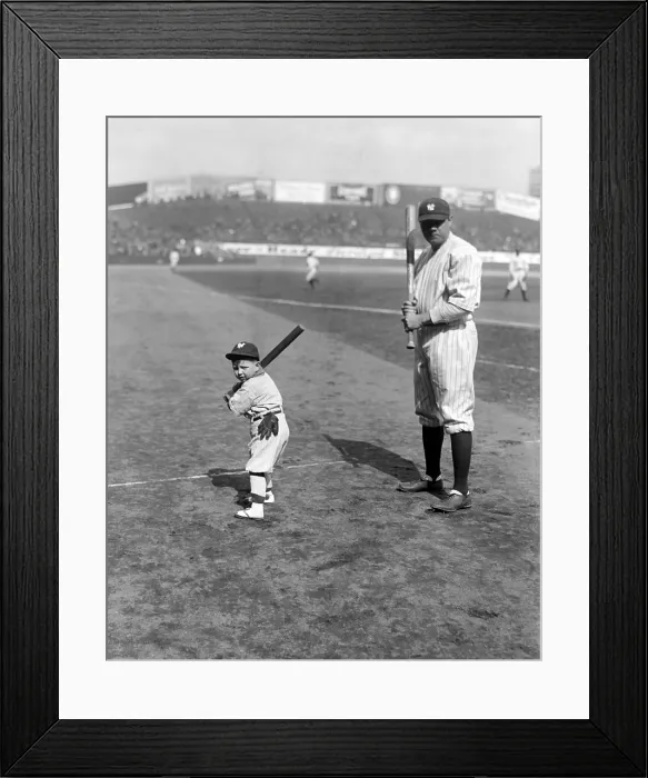 Framed Print : Babe Ruth and mascot, 1922 Framed Print : Babe Ruth and mascot, 1922
