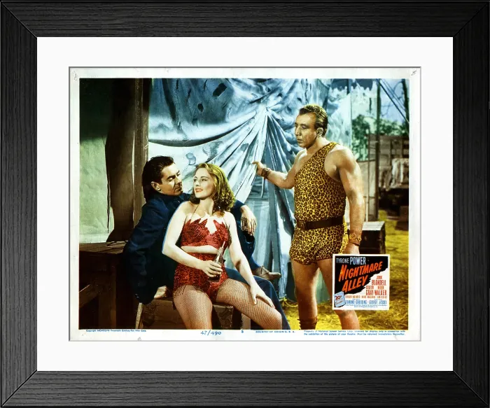 Framed Print : NIGHTMARE ALLEY, Tyrone Power, Coleen Gray, Mike Mazurki, 1947, TM & Copyright (c) 20th Century Fox Film Corp. All rights reserved