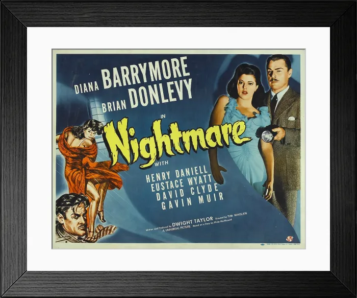 Framed Print : NIGHTMARE, right from left: Diana Barrymore, Brian Donlevy, 1942 Framed Print : NIGHTMARE, right from left: Diana Barrymore, Brian Donlevy, 1942