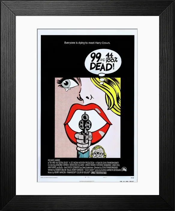 Framed Print : 99 AND 44 / 100% DEAD, (aka NINETY NINE AND FORTY FOUR ONE HUNDRED PER CENT DEAD), 1974, TM and Copyright (c) 20th Century-Fox Film Corp. All Rights Reserved Framed Print : 99 AND 44 / 100% DEAD, (aka NINETY NINE AND FORTY FOUR ONE HUNDRED PER CENT DEAD), 1974, TM and Copyright (c) 20th Century-Fox Film Corp. All Rights Reserved