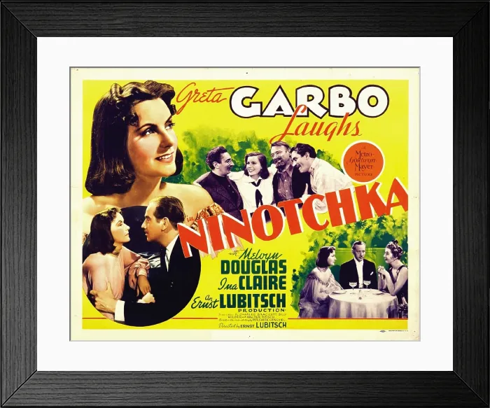 Framed Print : NINOTCHKA, top from left: Greta Garbo, Felix Bressart, Greta Garbo, Sig Rumann, Alexander Granach, bottom from left: Greta Garbo, Melvyn Douglas, Greta Garbo, Melvyn Douglas, 1939 Framed Print : NINOTCHKA, top from left: Greta Garbo, Felix Bressart, Greta Garbo, Sig Rumann, Alexander Granach, bottom from left: Greta Garbo, Melvyn Douglas, Greta Garbo, Melvyn Douglas, 1939