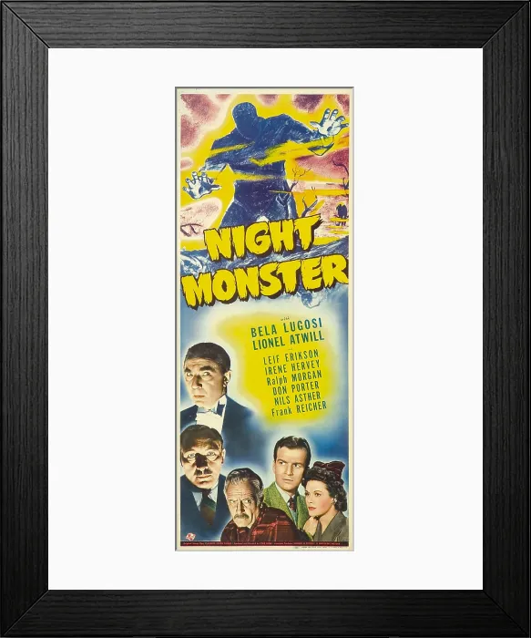 Framed Print : NIGHT MONSTER, from top: Bela Lugosi, Lionel Atwill, Ralph Morgan, Don Porter, Irene Hervey, 1942