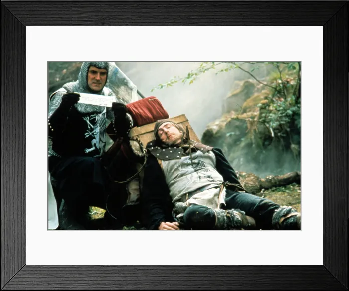 Framed Print : MONTY PYTHON AND THE HOLY GRAIL, John Cleese, Eric Idle, 1975 Framed Print : MONTY PYTHON AND THE HOLY GRAIL, John Cleese, Eric Idle, 1975