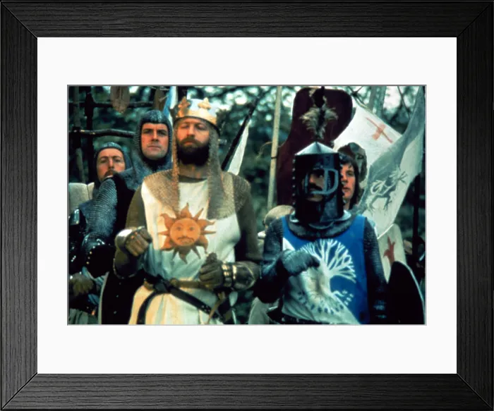Framed Print : MONTY PYTHON AND THE HOLY GRAIL, Eric Idle, John Cleese, Graham Chapman, Terry Jones, Michael Palin, 1975' Framed Print : MONTY PYTHON AND THE HOLY GRAIL, Eric Idle, John Cleese, Graham Chapman, Terry Jones, Michael Palin, 1975'