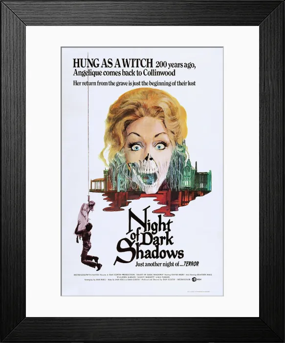 Framed Print : NIGHT OF DARK SHADOWS, poster art, 1971