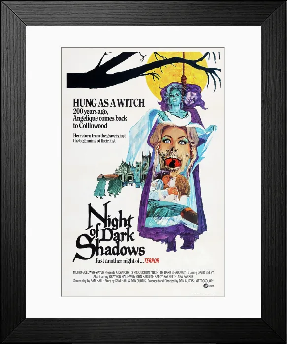 Framed Print : NIGHT OF DARK SHADOWS, US poster, 1971 Framed Print : NIGHT OF DARK SHADOWS, US poster, 1971