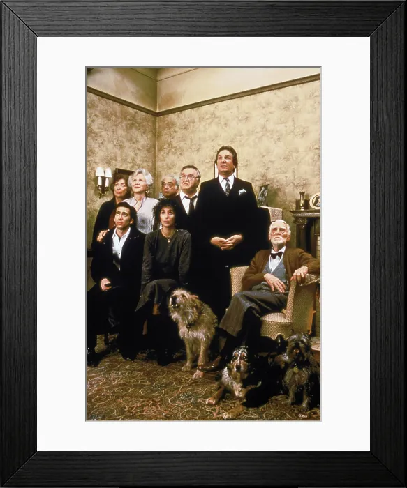 Framed Print : MOONSTRUCK, Julie Bovasso, Nicolas Cage, Olympia Dukakis, Louis Guss, Cher, Vincent Gardenia, Danny Aiello, Feodor Chaliapin Jr. 1987. (c) MGM / Courtesy: Everett Collection Framed Print : MOONSTRUCK, Julie Bovasso, Nicolas Cage, Olympia Dukakis, Louis Guss, Cher, Vincent Gardenia, Danny Aiello, Feodor Chaliapin Jr. 1987. (c) MGM / Courtesy: Everett Collection